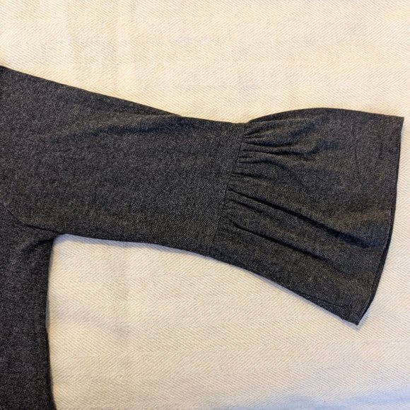 Daniel Rainn Bell Sleeves Maternity Shirt -- Made for A Pea in the Pod (Gray) - Picture 8 of 10